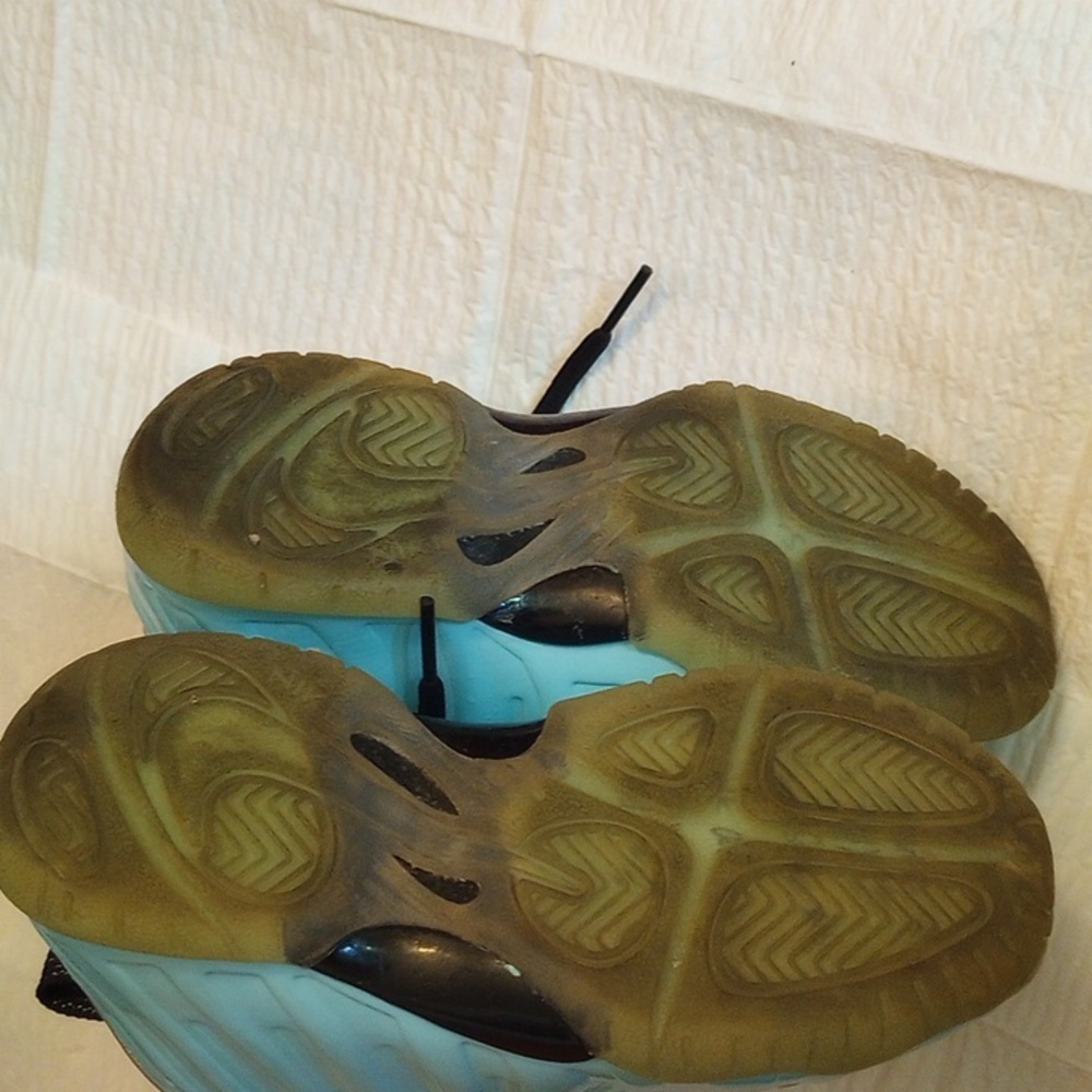 Kids Nike Little Posite One Teal Sneaker shoes - Picture 3 of 6